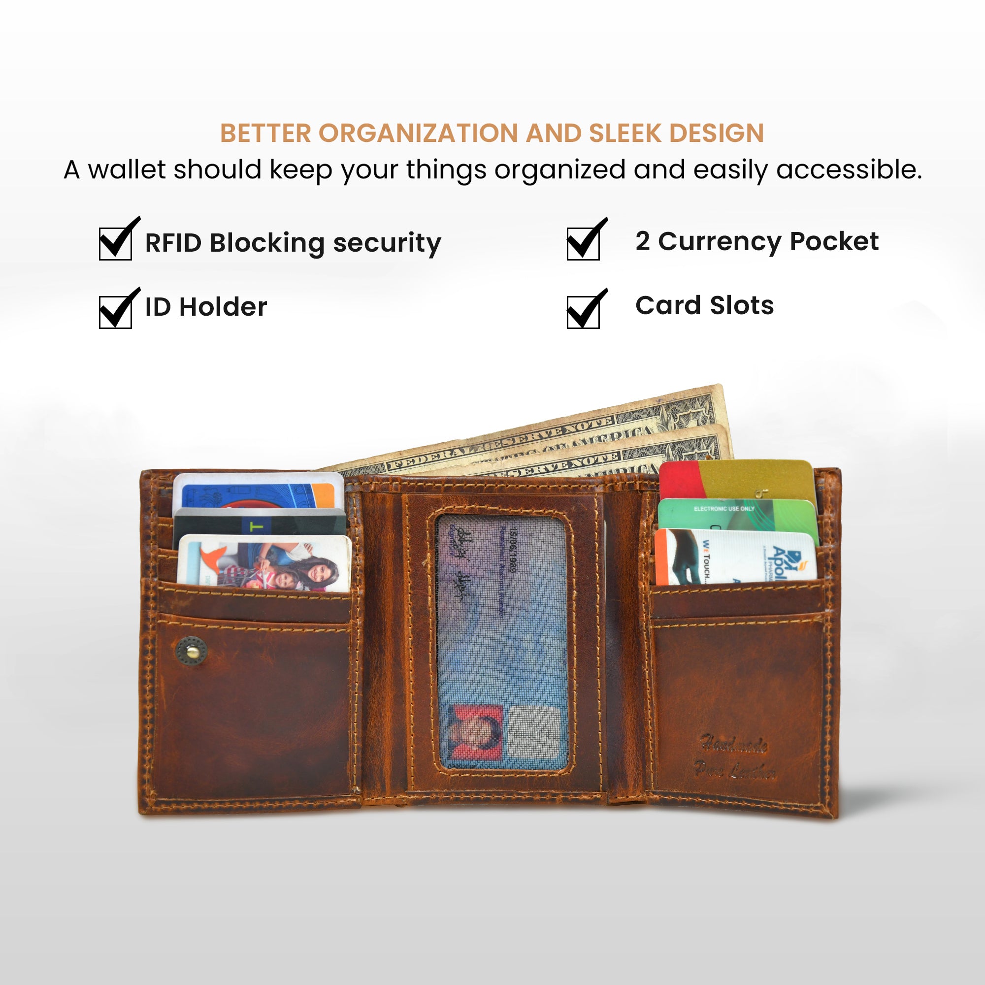 Midnight Luxe Vertical Bifold Wallet